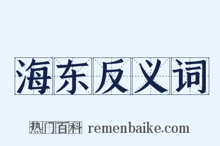 海东反义词是什么意思的图片